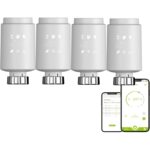 Qiumi ‎‎QM-TV02-ZG-04 Zigbee Válvula Termostática Inteligente Programable – Pack de 4 unidades