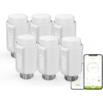 Qiumi ‎‎‎RMTVZG06-06 Zigbee Válvula Termostática Inteligente Programable – Pack de 6 unidades