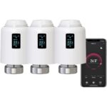 Qiumi ‎RMTRV-604-3PCS Direct WiFi Válvula Termostática Inteligente Programable – Pack de 3 unidades