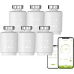 Qiumi ‎‎RMZG02-TV-06 Zigbee Válvula Termostática Inteligente Programable – Pack de 6 unidades