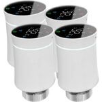 Qiumi ‎‎QM-BRT-100-04 Zigbee Válvula Termostática Inteligente Programable – Pack de 4 unidades
