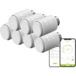 Qiumi ‎‎‎QMWifi-02TV-07 Direct WiFi Programable Válvula Termostática Inteligente – Pack de 7 unidades
