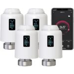 Qiumi ‎RM604TRV-04PACK Direct WiFi Válvula Termostática Inteligente Programable – Pack de 4 unidades