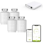 Qiumi ‎QMTVZG-02-401 Zigbee Termostato de Radiador Inteligente Programable – Pack de 4 unidades