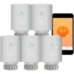 Qiumi ‎‎‎QM-HY368-05 WiFi/Zigbee Válvula Termostática Inteligente Programable – Pack de 5 unidades