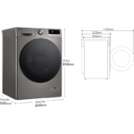 LG Lavadora de Carga Frontal F4WR7010AGS 10 1400 kg rpm - Imagen 2