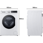 LG Lavadora de Carga Frontal F2WT2008S3W 8 kg - Imagen 3