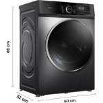 Cecotec Lavadora de Carga Frontal Bolero DressCode 8500 1400 8 Inverter Steel A rpm kg - Imagen 3