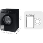 Samsung Lavadora de Carga Frontal WW11DG5B25ABEC 1400 11 rpm kg - Imagen 3