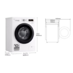 LG Lavadora de Carga Frontal F4X1009NWK 1400 9 rpm kg - Imagen 4